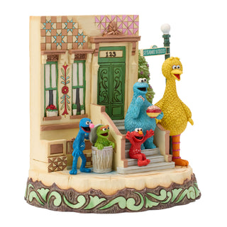 Jim Shore Sesame Street: Carved by Heart Sesame Street Neighborhood Figurine sparkle-castle