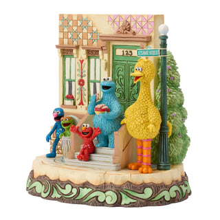 Jim Shore Sesame Street: Carved by Heart Sesame Street Neighborhood Figurine sparkle-castle