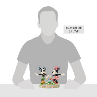 Jim Shore Disney Traditions: Mickey & Minnie Easter Basket Figurine sparkle-castle