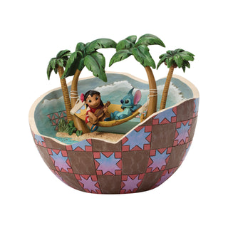 Jim Shore Disney Traditions: Lilo & Stitch in Coconut Figurine sparkle-castle