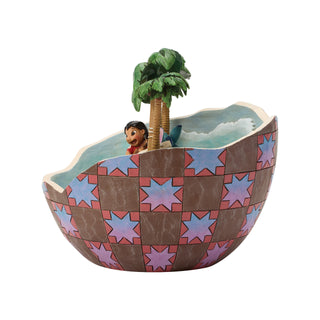 Jim Shore Disney Traditions: Lilo & Stitch in Coconut Figurine sparkle-castle