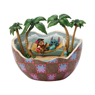Jim Shore Disney Traditions: Lilo & Stitch in Coconut Figurine sparkle-castle
