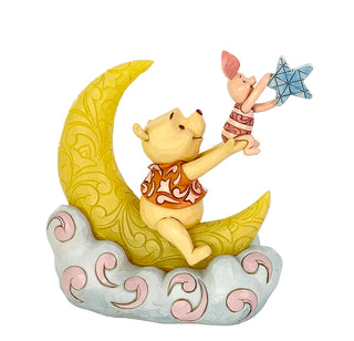 Jim Shore Disney Traditions: Pooh & Piglet LED Moon Figurine sparkle-castle
