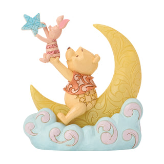 Jim Shore Disney Traditions: Pooh & Piglet LED Moon Figurine sparkle-castle