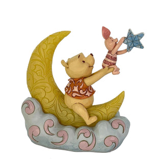 Jim Shore Disney: Pooh & Piglet LED Moon Figurine