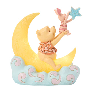 Jim Shore Disney Traditions: Pooh & Piglet LED Moon Figurine sparkle-castle
