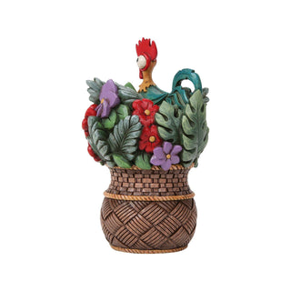 Jim Shore Disney: Pua & Hei Hei Flower Basket Figurine
