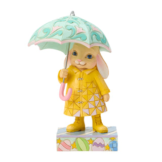 Jim Shore Heartwood Creek: Easter Bunny with Umbrella Figurine sparkle-castle
