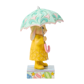 Jim Shore Heartwood Creek: Easter Bunny with Umbrella Figurine sparkle-castle
