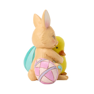 Jim Shore Heartwood Creek: Easter Bunny Hugging Duckling Figurine