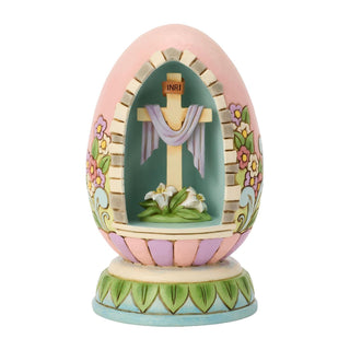 Jim Shore Heartwood Creek: Easter Rejoice LED Egg Diorama Figurine
