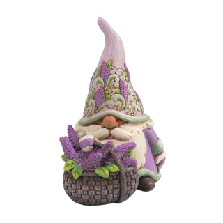 Jim Shore Heartwood Creek: Gnome with Basket of Lilac Fig Figurine