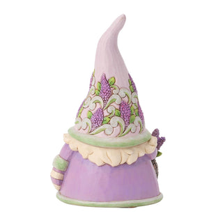 Jim Shore Heartwood Creek: Gnome with Basket of Lilac Fig Figurine