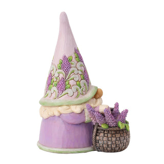 Jim Shore Heartwood Creek: Gnome with Basket of Lilac Fig Figurine