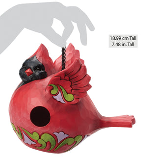 Jim Shore Heartwood Creek: Cardinal Birdhouse sparkle-castle