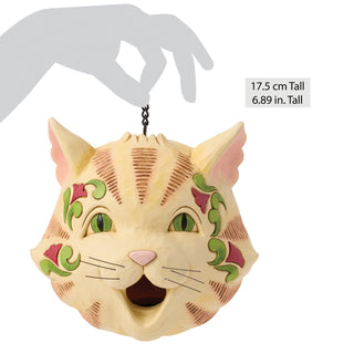 Jim Shore Heartwood Creek: Cat Birdhouse sparkle-castle