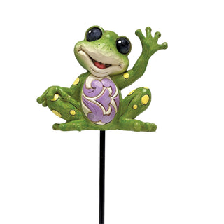 Jim Shore Heartwood Creek: Plant Stake Frog Plant Stake