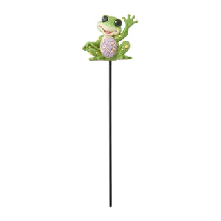 Jim Shore Heartwood Creek: Plant Stake Frog Plant Stake