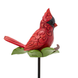 Jim Shore Heartwood Creek: Plant Stake Cardinal Plant Stake