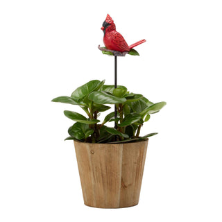 Jim Shore Heartwood Creek: Plant Stake Cardinal Plant Stake