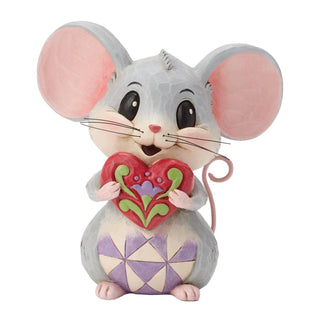 Jim Shore Heartwood Creek: Mouse Holding a Heart Figurine