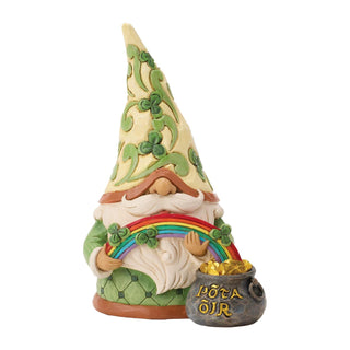 Jim Shore Heartwood Creek: Gnome with Rainbow Pot of Gold Figurine sparkle-castle