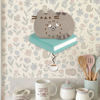 Allen Designs Pusheen: Pusheen Wall Clock sparkle-castle