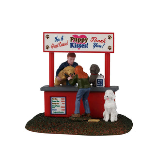 Lemax General Products Village Accessory: Puppy Kissing Booth