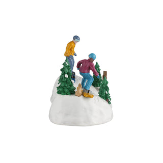 Lemax Vail Village Accessory: Snowboarding Practice sparkle-castle