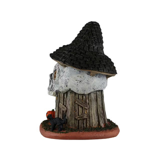 Lemax Spooky Town Halloween Village Accessory: Witch's Skull Hut sparkle-castle