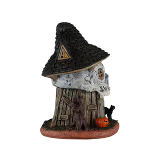 Lemax Spooky Town Halloween Village Accessory: Witch's Skull Hut sparkle-castle