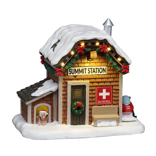 Lemax Vail Village: Ski Patrol Summit Station sparkle-castle