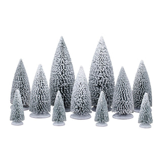 Lemax General Products Village Accessory: White Pine Trees, Set of 11