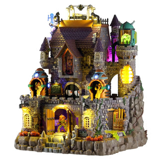 Lemax Spooky Town Halloween Village: Dr. Dreadmoor's Castle sparkle-castle