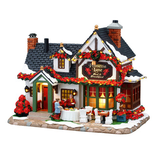 Lemax Caddington Village: Poinsettia Lane Bed & Breakfast sparkle-castle