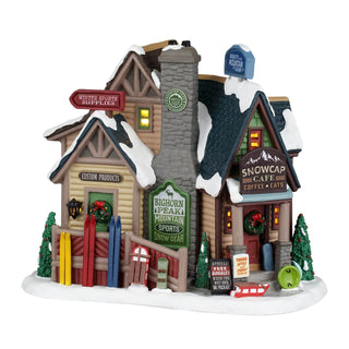 Lemax Vail Village: Bighorn Peak Mountain Sports Snow Gear sparkle-castle