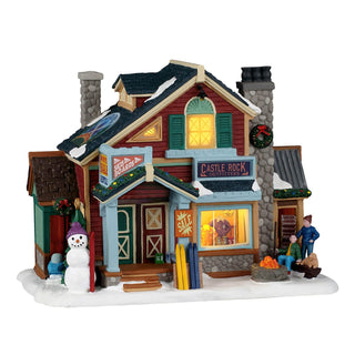 Lemax Vail Village: Castle Rock Ski Outfitters sparkle-castle