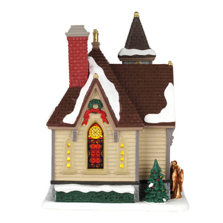 Lemax Harvest Crossing Village: Maple Lane Chapel sparkle-castle