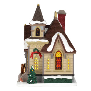 Lemax Harvest Crossing Village: Maple Lane Chapel sparkle-castle