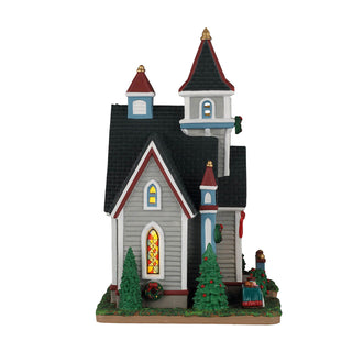 Lemax Caddington Village: Spruce Valley Church sparkle-castle