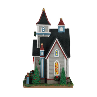 Lemax Caddington Village: Spruce Valley Church sparkle-castle