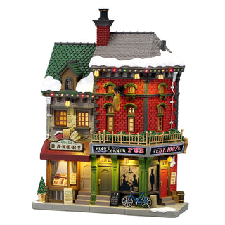 Lemax Caddington Village: King's Corner Pub sparkle-castle
