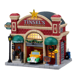 Lemax Caddington Village: Tinsel's Taxi Company sparkle-castle