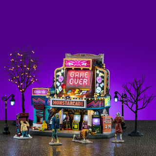 Lemax Spooky Town Halloween Village: Monstarcade Set sparkle-castle