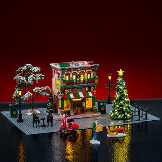 Lemax Caddington Village: Mario's Pizzeria & Bistro Set sparkle-castle