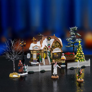 Lemax Caddington Village: Devaney's Bakery Set sparkle-castle