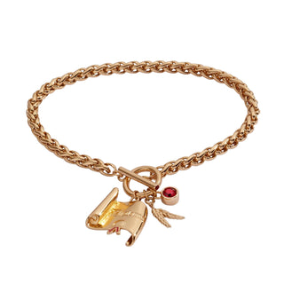 Alex and Ani: The Wizard of Oz™ Scarecrow Toggle Bracelet: Gold sparkle-castle