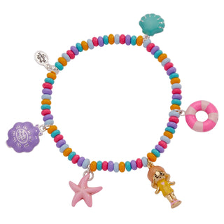Alex and Ani: Polly Pocket™ Limited Edition Pool Party Stretch Charm Bracelet: Two Tone sparkle-castle