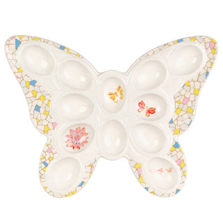 Dolly Parton Jwled Mosaic 12In Butterfly Egg Plate Rm sparkle-castle