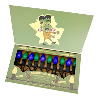 Halloween Classic Light Set, Monster Mash 2-Color, 10 Bulb String Lights, C7 sparkle-castle